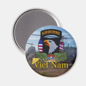 101e luchtlandingsdivisie Vietnam veteranen Magnee Magneet (Voorkant / Achterkant)