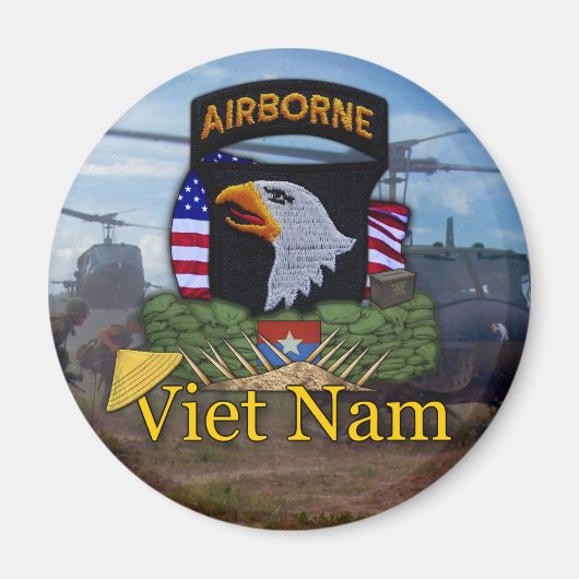 101e luchtlandingsdivisie Vietnam veteranen Magnee Magneet (Voorkant)