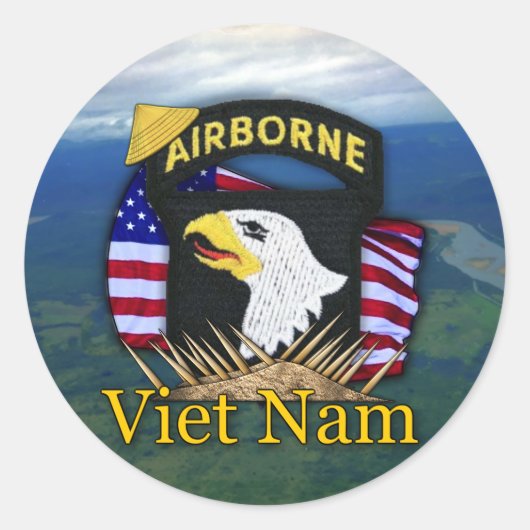 101e Luchtlandingsveteranen Vietnam sticker (Voorkant)