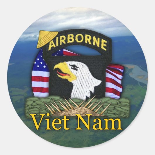 101e Luchtlandingsveteranen Vietnam sticker (Voorkant)