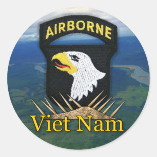 101e Luchtlandingsveteranen Vietnam veteranen Ronde Sticker