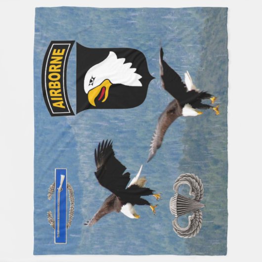 101e LUCHTVAARTAFDELING Fleece Deken (Voorkant)