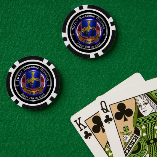 101e Luchtvaartdivisie 2e brigade Poker Chips (Pokertafel (Dubbel))