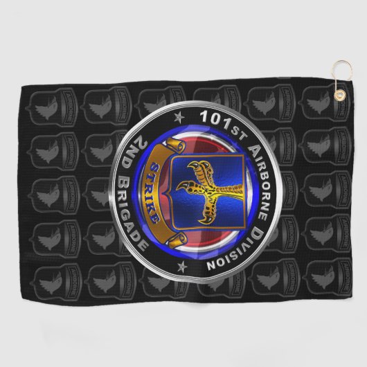 101e Luchtvaartdivisie 2e brigade "STRIKE" Golfhanddoek (Horizontaal)
