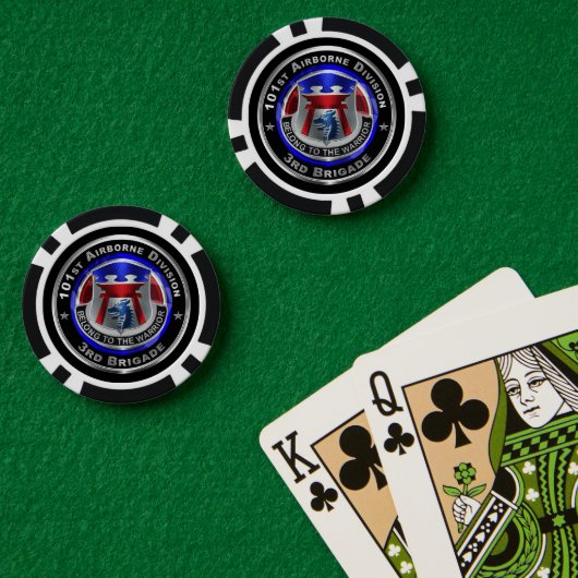 101e Luchtvaartdivisie 3e brigade Poker Chips (Pokertafel (Dubbel))