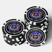 101e Luchtvaartdivisie 3e brigade Poker Chips (Opstapeling)