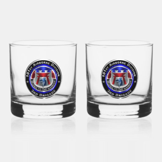 101e Luchtvaartdivisie 3e brigade Whisky Glas (Voorkant)
