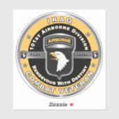 101e Luchtvaartdivisie Irak Veteraan Sticker (Vel)