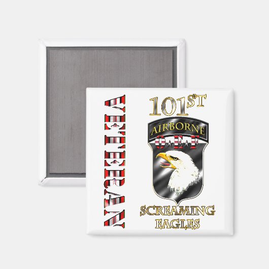 101e Luchtvaartdivisie OEF Veteraan Magneet (Voorkant / Achterkant)