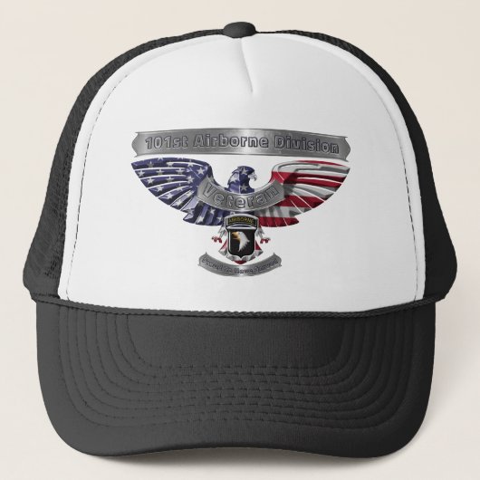 101e luchtvaartdivisie "Proud to Served" Trucker Pet (Voorkant)