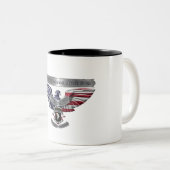 101e luchtvaartdivisie "Proud to Served" Tweekleurige Koffiemok (Voorkant rechts)