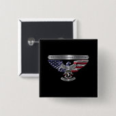 101e luchtvaartdivisie "Proud to Served" Vierkante Button 5,1 Cm (Voorkant /achterkant)