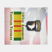 101e Luchtvaartdivisie Vietnam Veteraan Fleece Deken (Voorkant (Horizontaal))