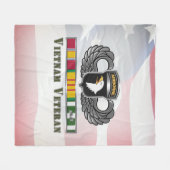 101e Luchtvaartdivisie Vietnam Veteraan Fleece Deken (Voorkant (Horizontaal))