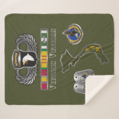101e Luchtvaartdivisie Vietnam Veteraan Sherpa Deken (Voorkant (horizontaal))
