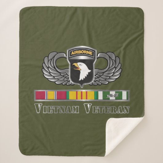 101e Luchtvaartdivisie Vietnam Veteraan Sherpa Deken (Voorkant)