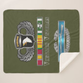101e Luchtvaartdivisie Vietnam Veteraan Sherpa Deken (Voorkant (horizontaal))