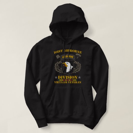101e Luchtvaartdivisie Vietnam Veteraan, Veteranen Hoodie (Design voorkant)