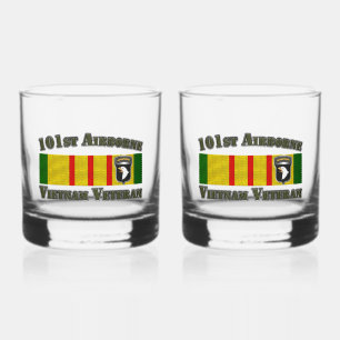 101e Luchtvaartdivisie Vietnam Veteraan Whisky Glas