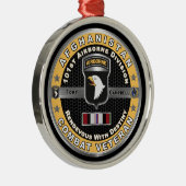 101e luchtverkeersdivisie Afghanistan Veteraan Metalen Ornament (Rechts)