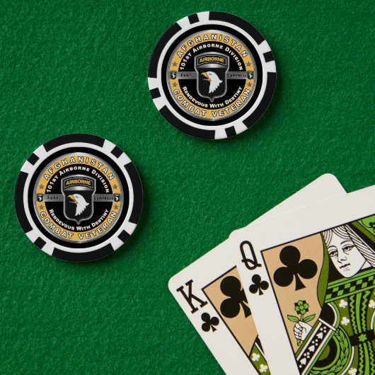 101e luchtverkeersdivisie Afghanistan Veteraan Poker Chips (Pokertafel (Dubbel))