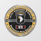 101e luchtverkeersdivisie Afghanistan Veteraan Raamsticker (Vel)