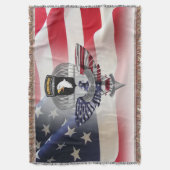 101e luchtverkeersdivisie Schroef Eagles Veteran Deken (Voorkant Verticaal)