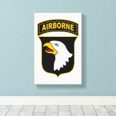 101e militair veteraan, afdeling Luchtvaart Canvas Afdruk (Insitu (Houten vloer))