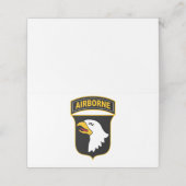 101e militair veteraan, afdeling Luchtvaart Plaatskaartje (Buitenkant ongevouwen)