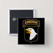 101e militair veteraan, afdeling Luchtvaart Vierkante Button 5,1 Cm (Voorkant /achterkant)