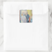 101e namiddag met Penelope Vierkante Sticker (Tas)