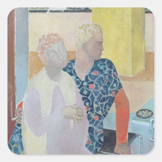 101e namiddag met Penelope Vierkante Sticker (Voorkant)