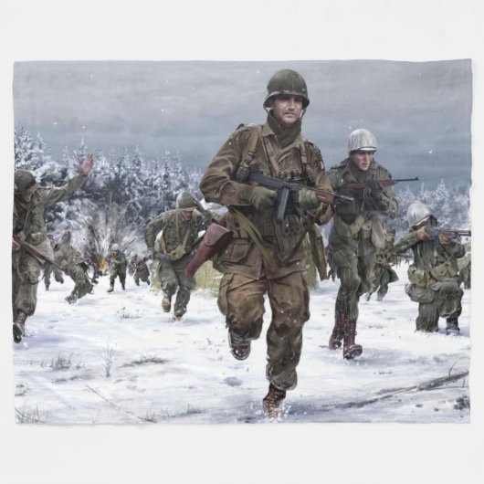 101e PARACHUTIST 2 Fleece Deken (Voorkant (Horizontaal))