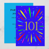 101e uitnodiging van de Birthday Party (Voorkant / Achterkant)