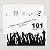 101e uitnodiging van de partij van Birthday met ju (Voorkant / Achterkant)