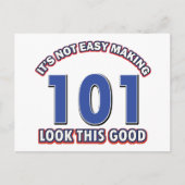 101e verjaardag design briefkaart (Voorkant)