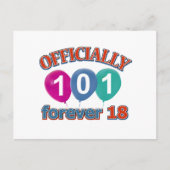 101e verjaardag design briefkaart (Voorkant)