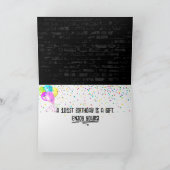 101e verjaardag Neon Sign On Brick Wall Kaart (Binnen)