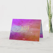 101e verjaardag - Sterren nummers - Paarse leeftij Kaart (Achterkant)