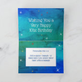 101e verjaardag - Sterrennummers - Blauw/Groen Lee Kaart (Binnen)