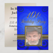 101e verjaardag van de uitnodiging (Voorkant / Achterkant)