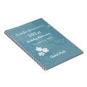 101e verjaardag van het Guest Book Blue, White Flo Notitieboek (Rechterzijde)