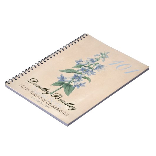 101e verjaardag viering botanisch gastboek notitieboek (Linkerzijde)