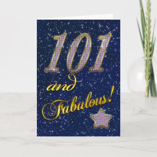 101e verjaardag voor iemand Fabulous Kaart (Voorkant)
