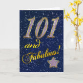101e verjaardag voor iemand Fabulous Kaart (Gele Bloem)