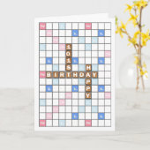 101e verjaardag, woordspelbord kaart (Gele Bloem)