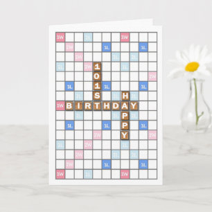 101e verjaardag, Word Game Board Kaart