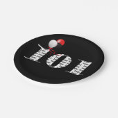 101e verjaardagsfeestballonnen papieren bordje (Gekanteld)