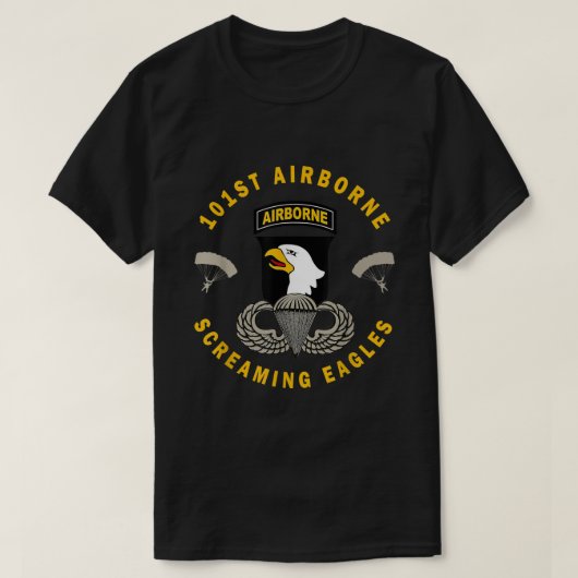 101e Veteraan Vintage van het Amerikaanse leger in T-shirt (Design voorkant)