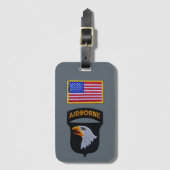 101st ABN Airborne Division Screaming Eagles Vets Bagagelabel (Voorkant (verticaal))